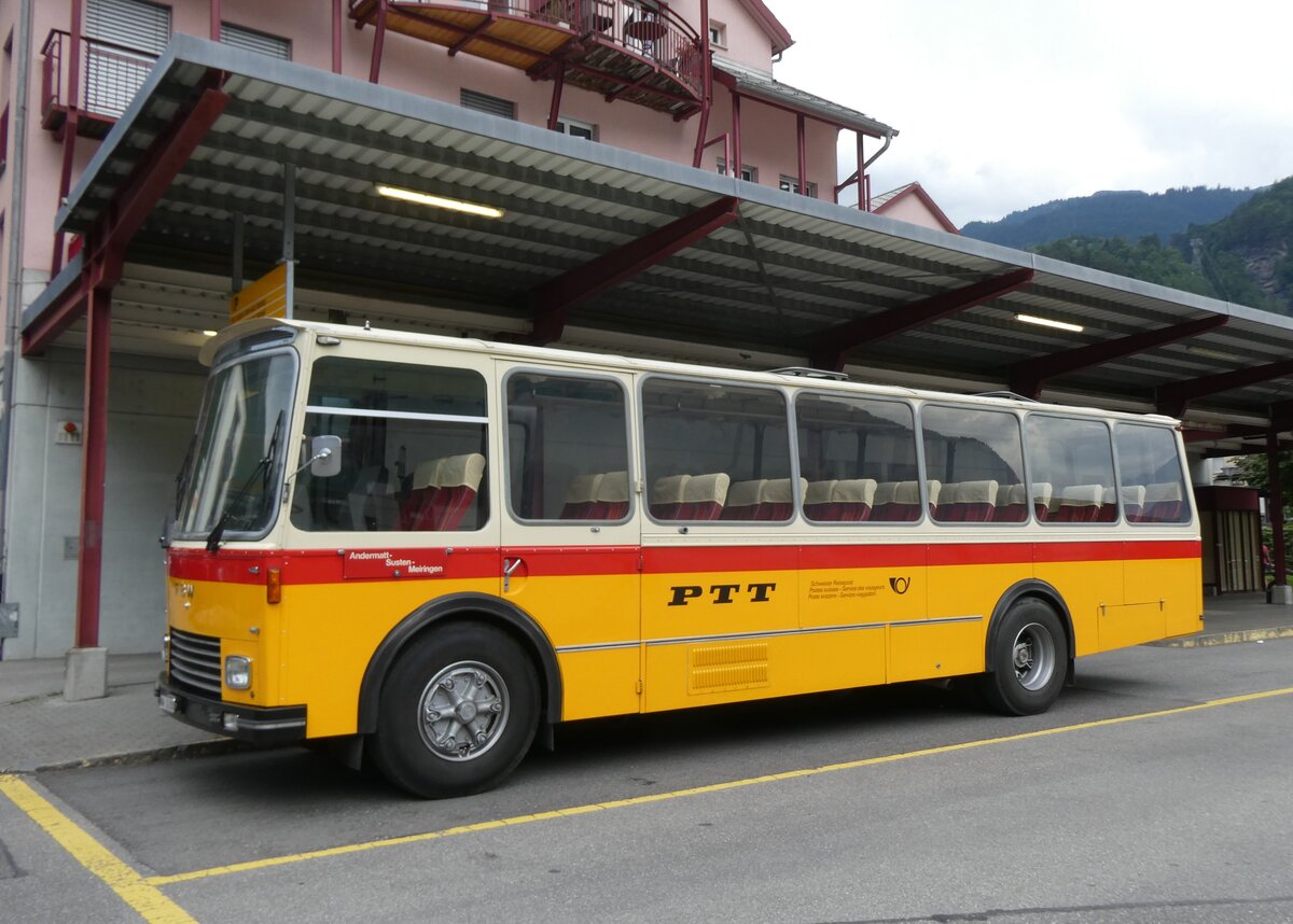 (277'471) - Lambach, Gommiswald - NW 24'301 - FBW/Eggli (ex Tanner+Lambach, Reigoldswil; ex Lambach, Rieden; ex Meier, Gr�t; ex AVG Grindelwald Nr. 13; ex P 24'182) am 1. Juli 2025 in Meiringen, Postautostation