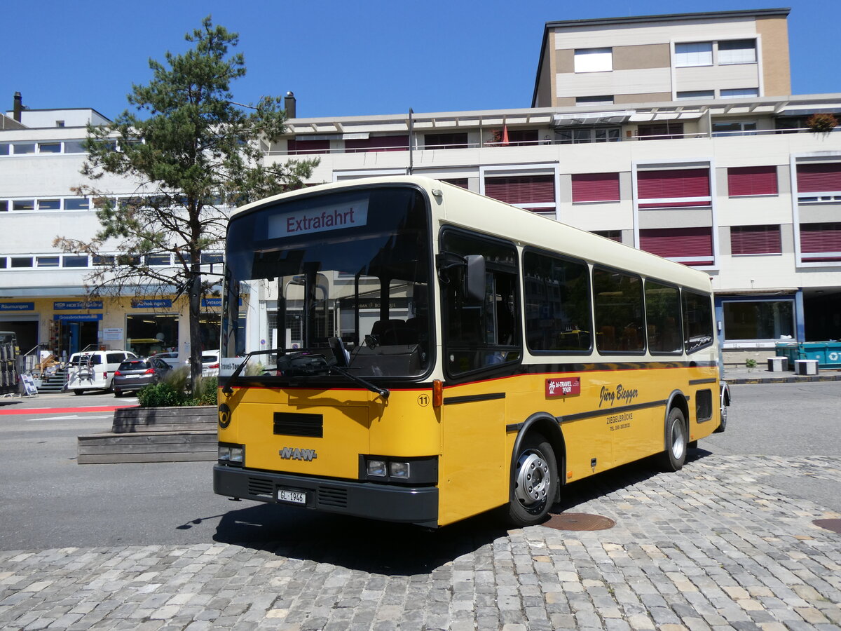 (277'481) - Biegger, Ziegelbr�cke - Nr. 11/GL 1946 - NAW/R&J (ex AS Engi Nr. 7) am 2. Juli 2025 in Thun, Berntorplatz