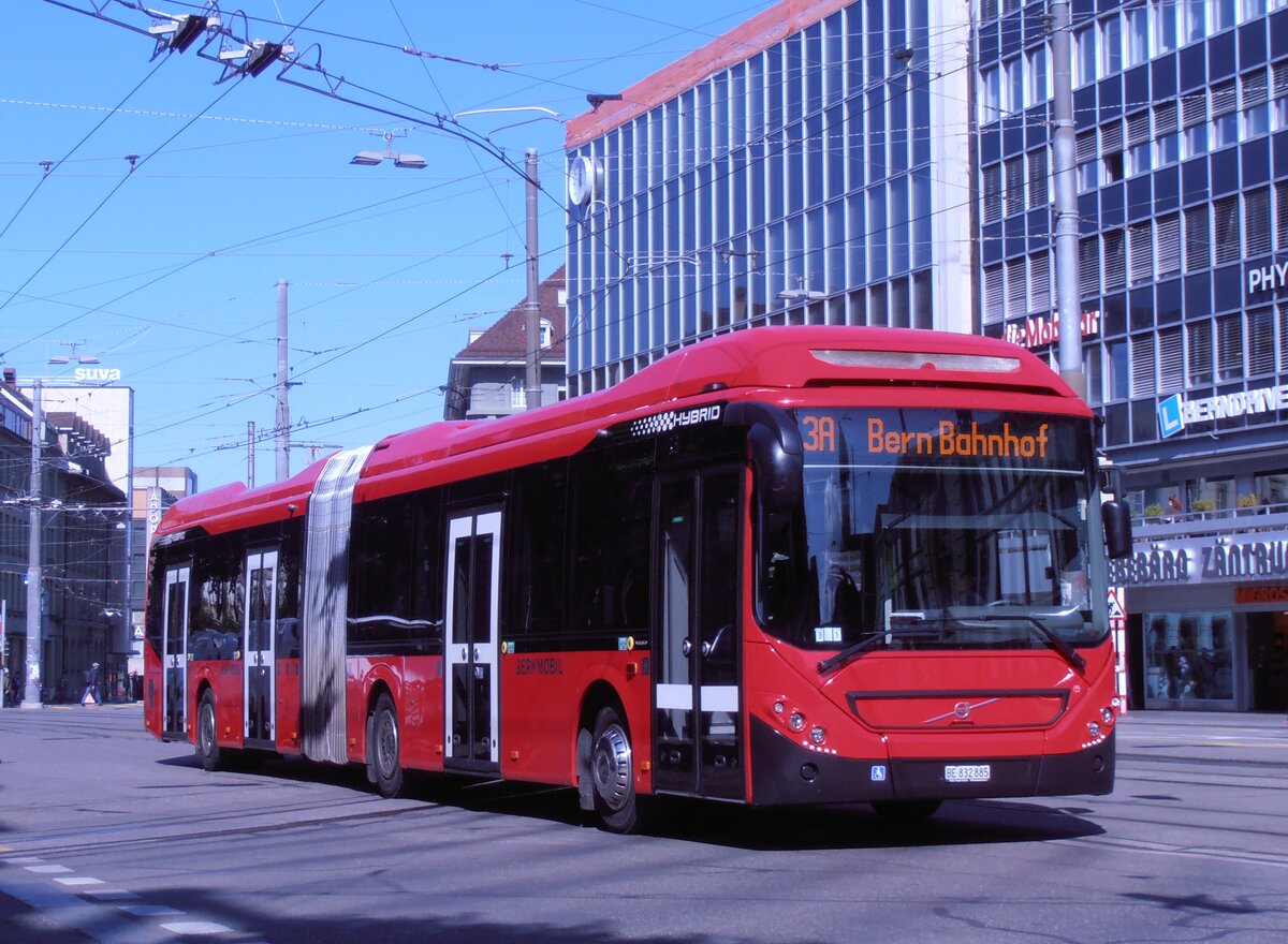 (277'708) - Bernmobil, Bern - Nr. 885/BE 832'885 - Volvo am 9. Juli 2025 beim Bahnhof Bern
