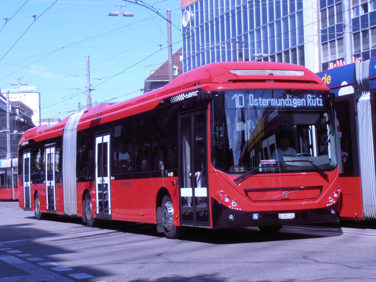 (277'728) - Bernmobil, Bern - Nr. 224/BE 881'224 - Volvo am 9. Juli 2025 beim Bahnhof Bern