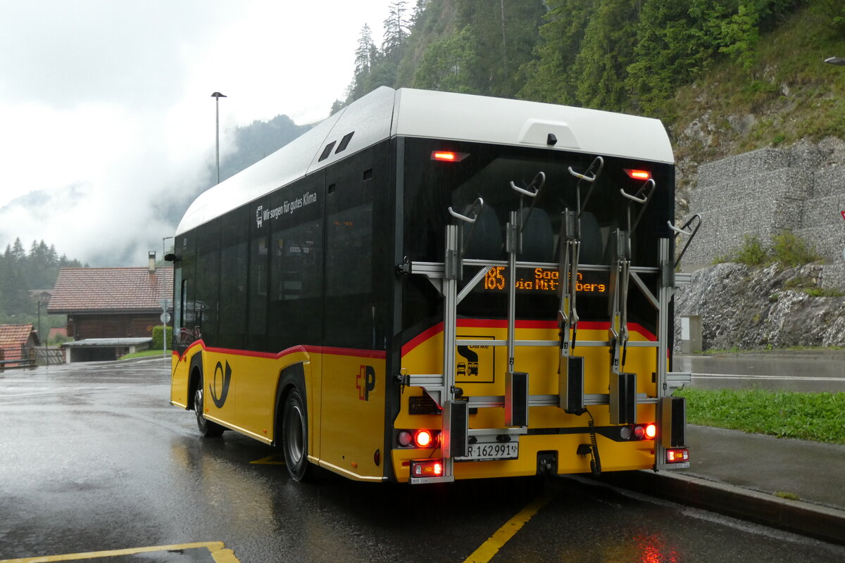 (278'066) - PostAuto Graub�nden - GR 162'991/PID 12'081 - eSolaris am 26. Juli 2025 in Jaun, Bergbahnen