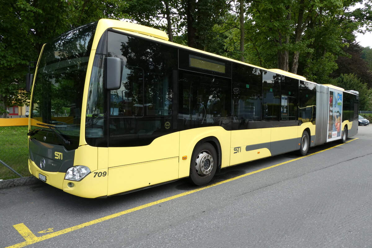 (278'133) - STI Thun - Nr. 709/BE 865'709 - Mercedes am 27. Juli 2025 bei der Schiffl�ndte Thun