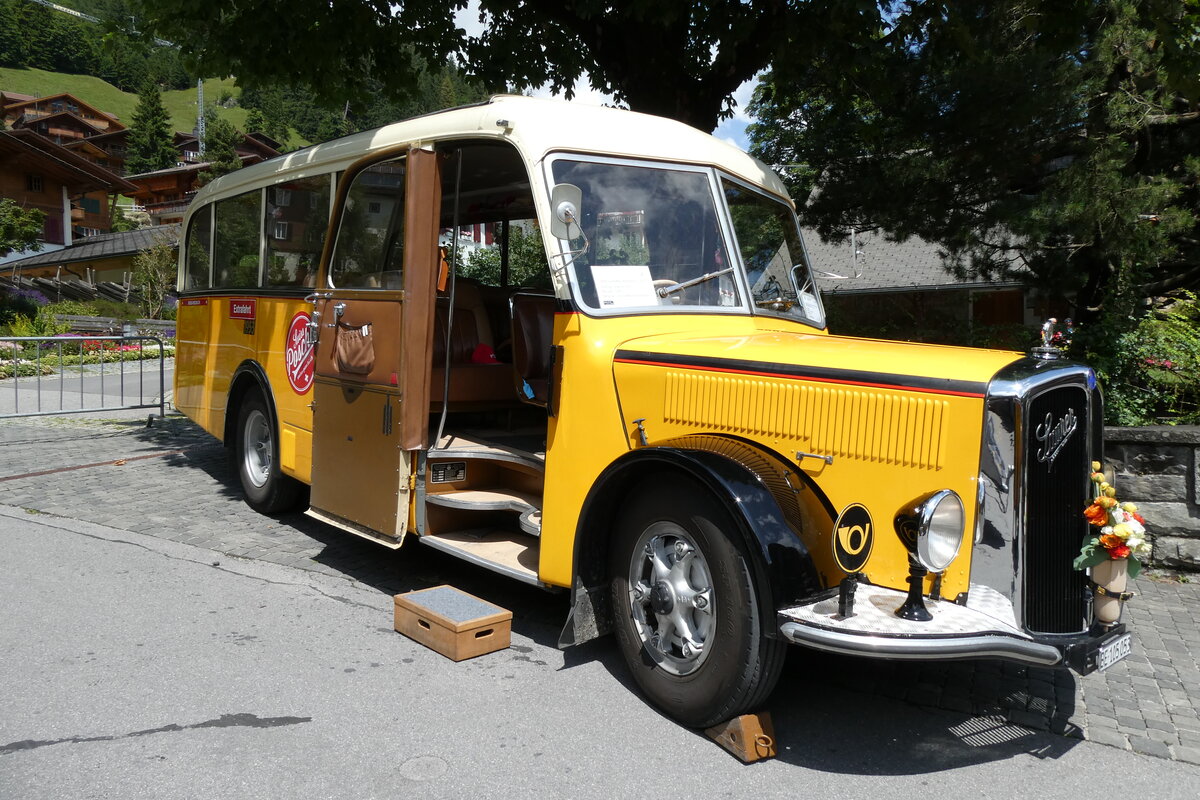 (278'156) - Blaser, Unterseen - BE 105'053 - Saurer/T�scher (ex Gessinger, Bad Ragaz) am 27. Juli 2025 in Adelboden, Dorfstrasse