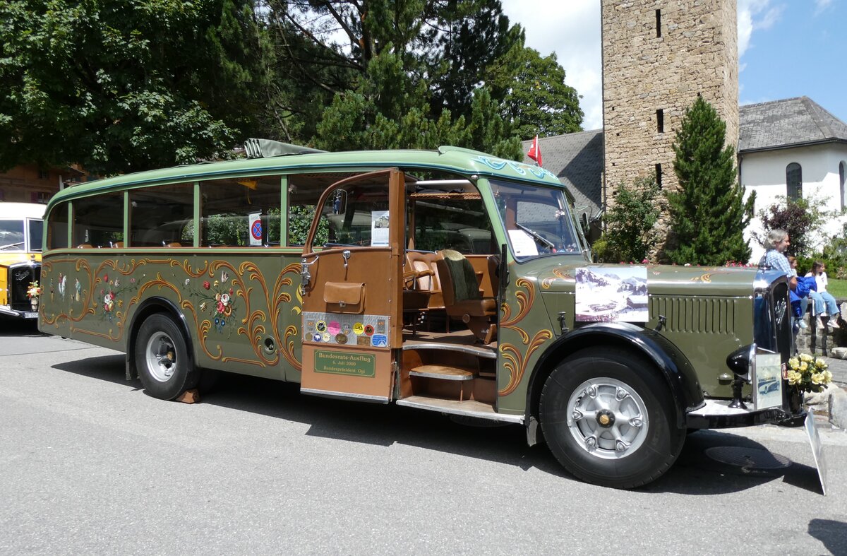(278'158) - Lorenz, Lyssach - BE 2548 U - Saurer/Saurer (ex Geiger, Adelboden Nr. 8; ex P 1997) am 27. Juli 2025 in Adelboden, Dorfstrasse