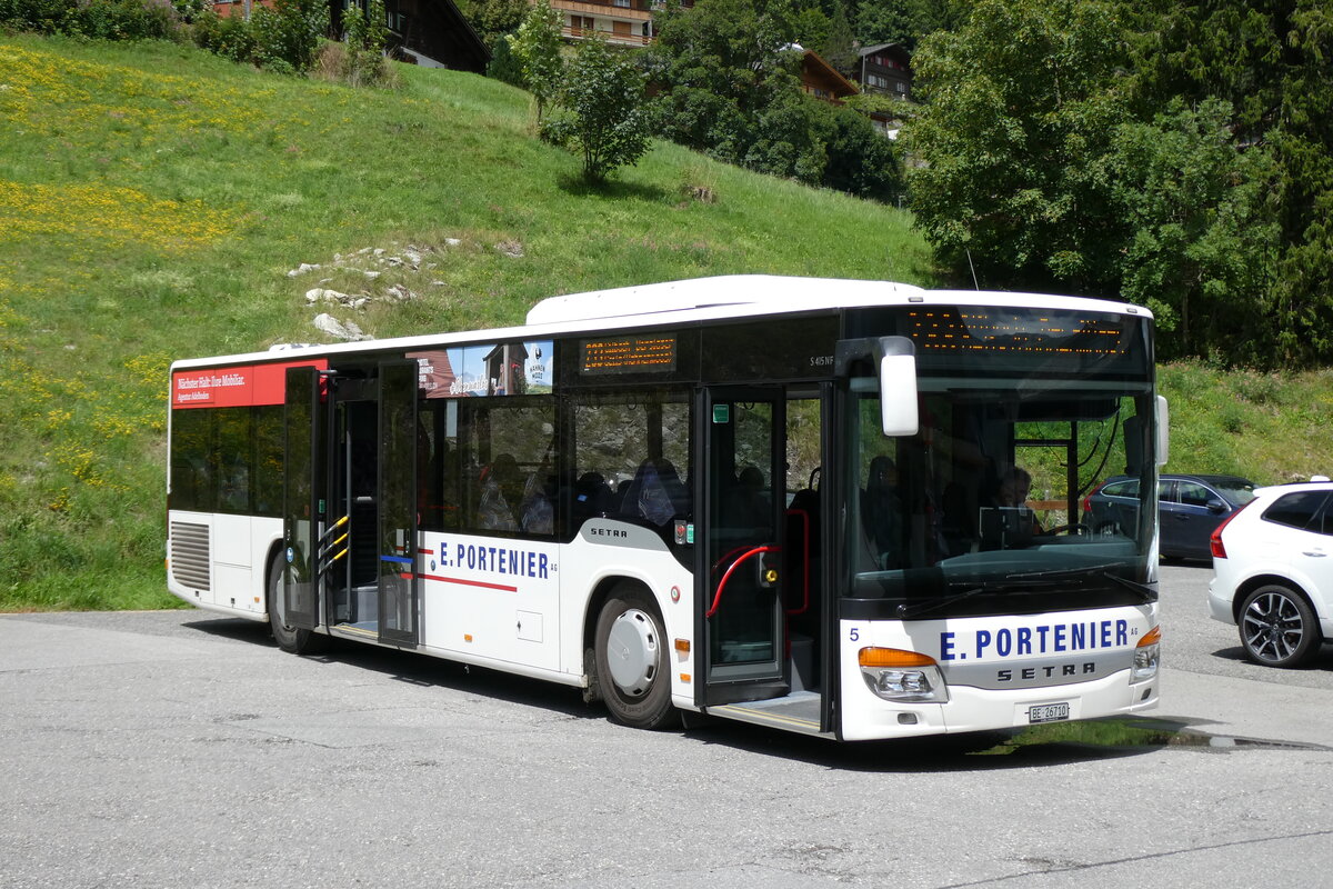 (278'206) - Portenier, Adelboden - Nr. 5/BE 26'710 - Setra am 27. Juli 2025 in Adelboden, Vorschwand