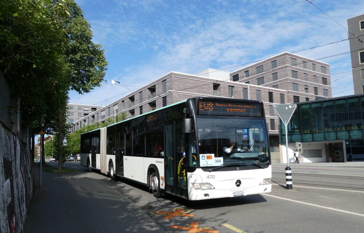 (278'230) - Intertours, Domdidier - Nr. 470/FR 300'470 - Mercedes (ex Nr. 207; ex Zeretzke, D-Castrop-Rauxel Nr. 43) am 30. Juli 2025 beim Bahnhof Bern Europaplatz