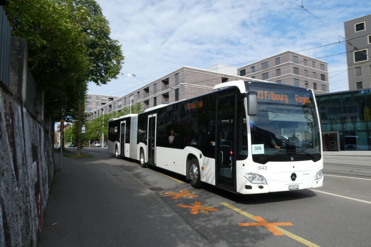 (278'232) - Intertours, Domdidier - Nr. 643/FR 300'643 - Mercedes am 30. Juli 2025 beim Bahnhof Bern Europaplatz