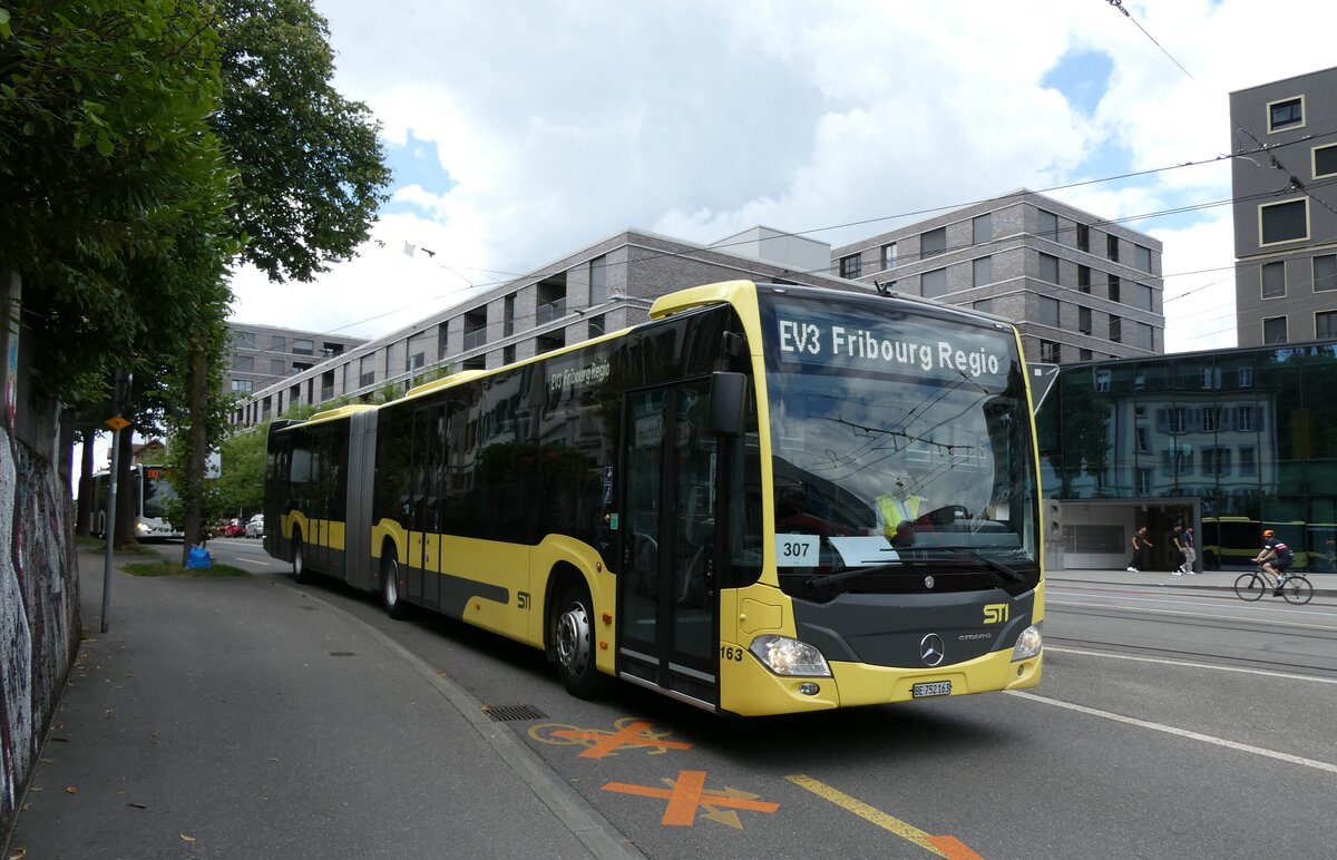 (278'311) - STI Thun - Nr. 163/BE 752'163 - Mercedes am 1. August 2025 beim Bahnhof Bern Europaplatz
