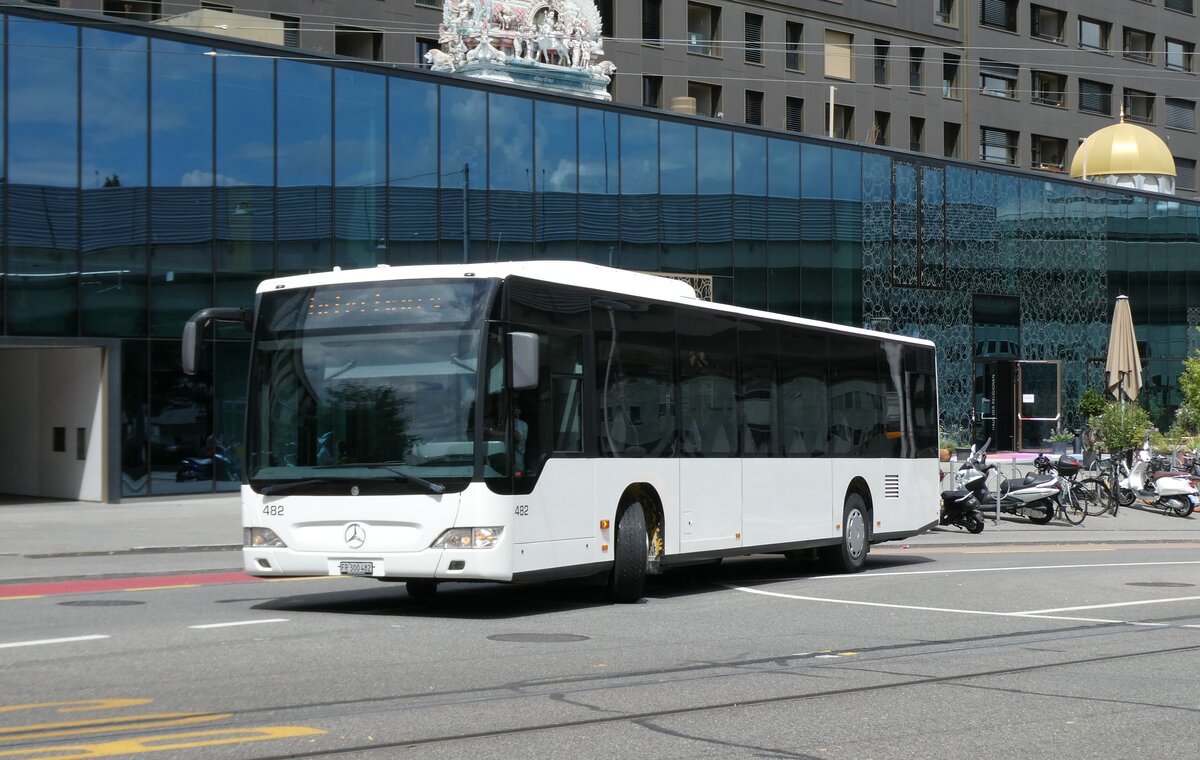 (278'315) - Intertours, Domdidier - Nr. 482/FR 300'482 - Mercedes (ex PostAuto Bern Nr. 9/PID 4560; ex Klopfstein, Laupen Nr. 9) am 1. August 2025 beim Bahnhof Bern Europaplatz