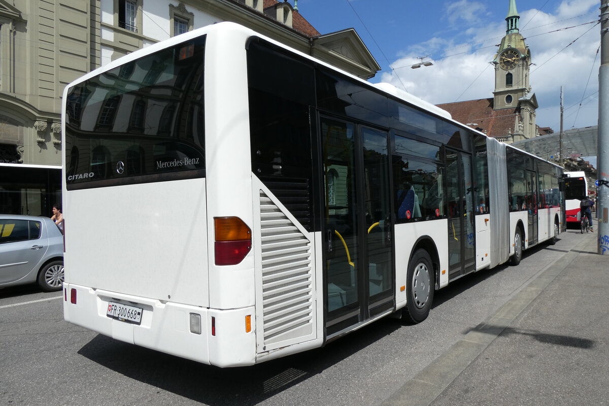 (278'337) - Intertours, Domdidier - Nr. 668/FR 300'668 - Mercedes (ex Nr. 203; ex VZO Gr�ningen Nr. 53) am 1. August 2025 beim Bahnhof Bern
