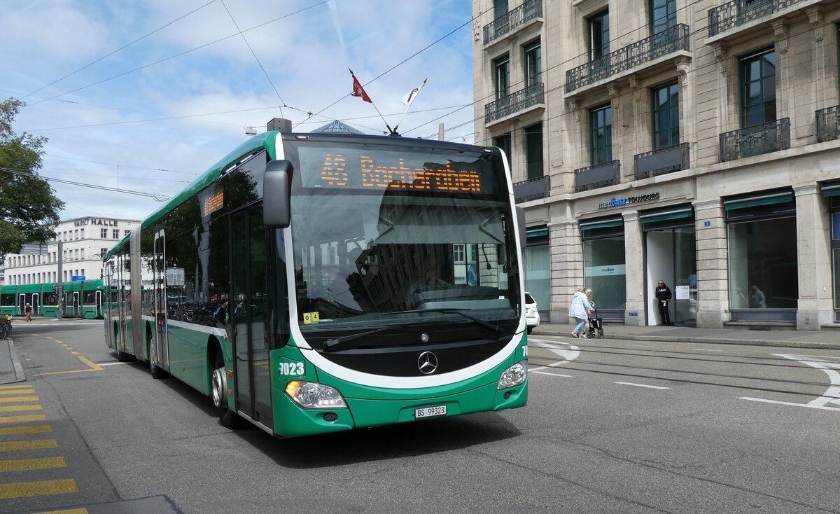 (278'440) - BVB Basel - Nr. 7023/BS 99'323 - Mercedes am 4. August 2025 beim Bahnhof Basel
