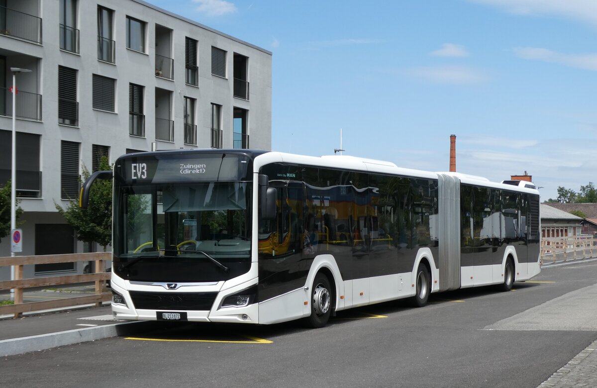 (278'470) - PostAuto Nordschweiz - BL 213'872/PID 12'417 - MAN (ex RSVG Troisdorf/D Nr. 2804) am 4. August 2025 beim Bahnhof Aesch