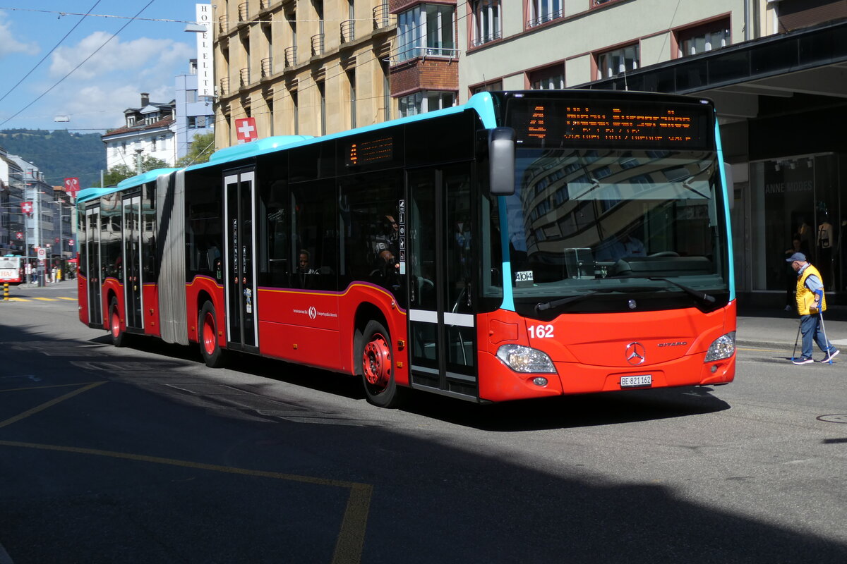 (278'503) - VB Biel - Nr. 162/BE 821'162 - Mercedes am 4. August 2025 beim Bahnhof Biel