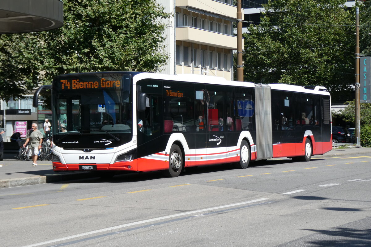 (278'506) - ASm Langenthal - Nr. 67/BE 872'367 - MAN am 4. August 2025 beim Bahnhof Biel