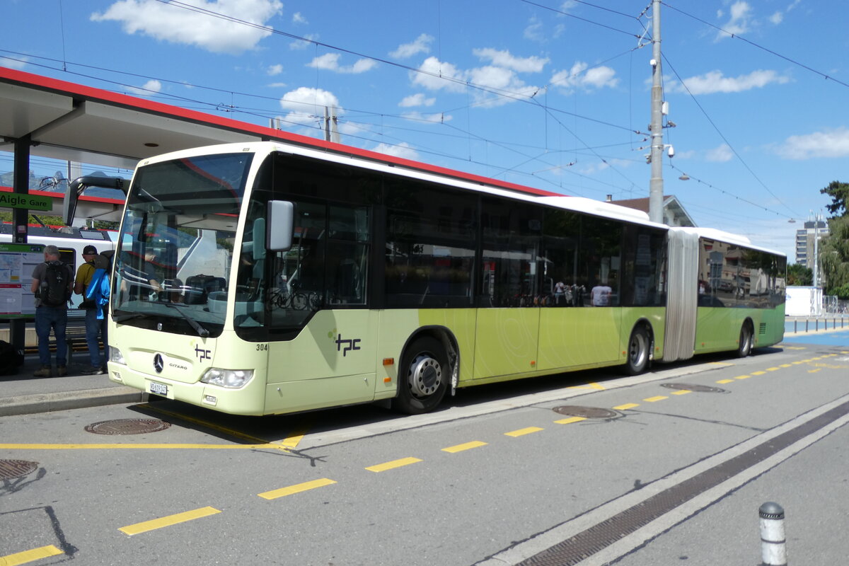 (278'547) - TPC Aigle - Nr. 304/VD 619'147 - Mercedes (ex H�rmann&S�hne, D-Hamburg) am 5. August 2025 beim Bahnhof Aigle