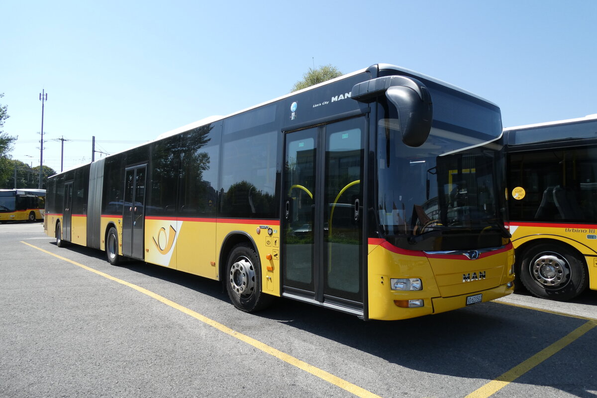(278'736) - CarPostal Ouest - VD 623'502/PID 10'390 - MAN (ex JU 52'075; ex Nr. 35) am 9. August 2025 in Yverdon, Garage