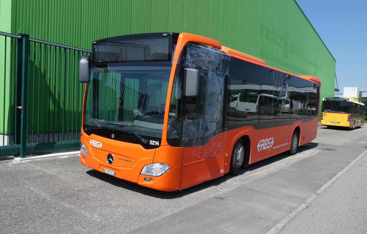 (278'762) - RBS Worblaufen - Nr. 5214/BE 800'214 - Mercedes (ex Nr. 214) am 9. August 2025 in Kerzers, Interbus