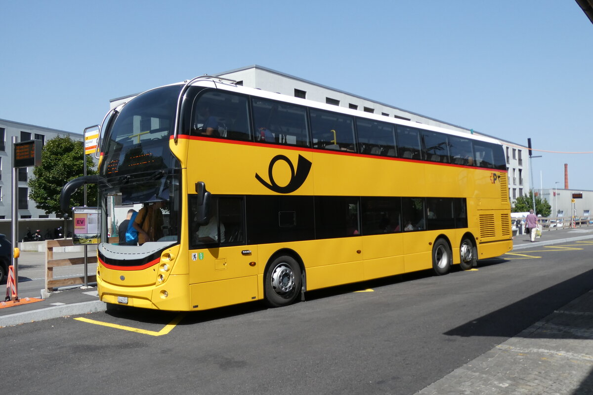 (278'828) - PostAuto Ostschweiz - SG 443'911/PID 11'038 - Alexander Dennis am 14. August 2025 beim Bahnhof Aesch