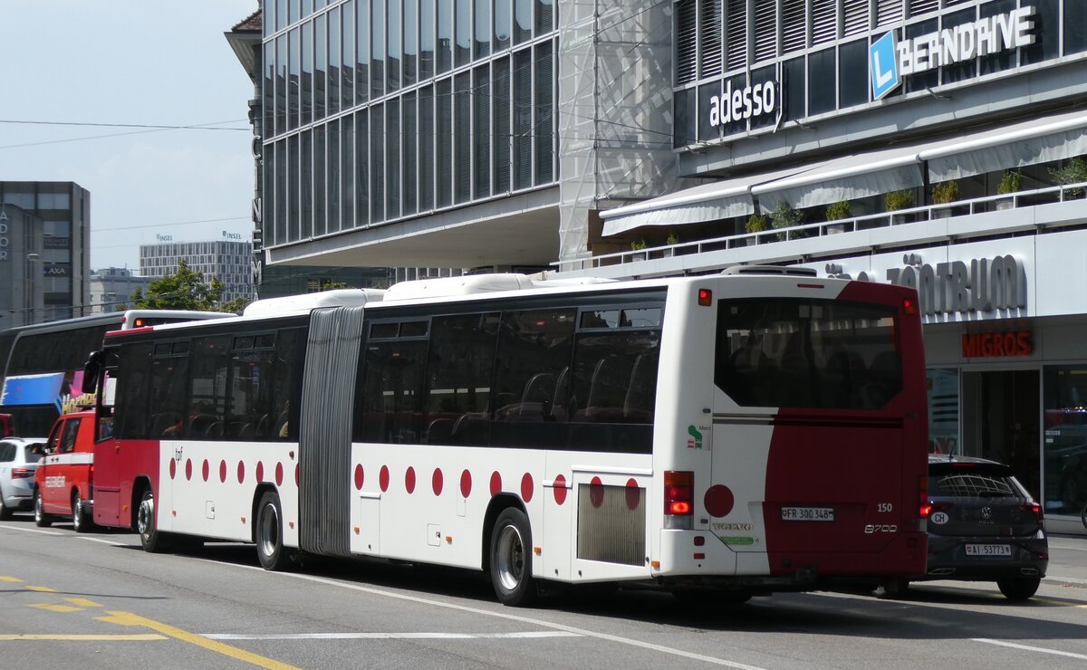 (278'907) - TPF Fribourg - Nr. 150/FR 300'348 - Volvo am 15. August 2025 beim Bahnhof Bern