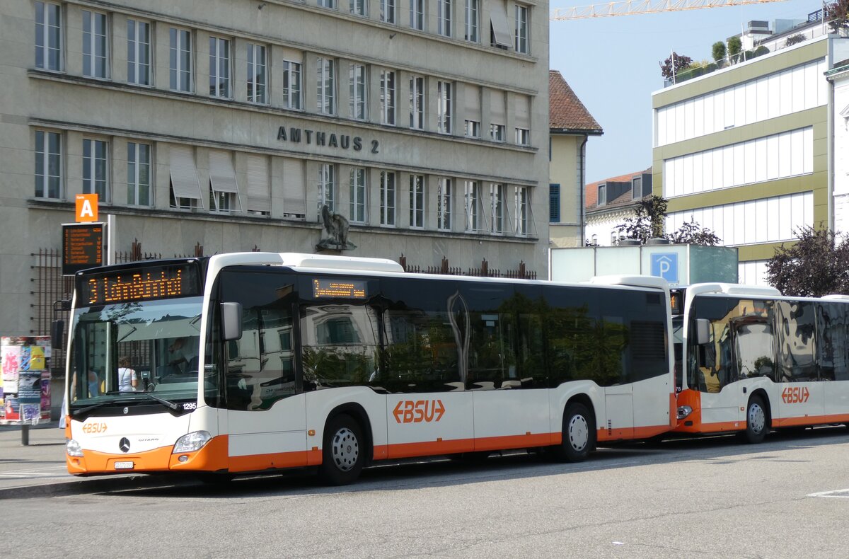 (278'931) - BSU Solothurn - Nr. 1295/SO 172'095 - Mercedes (ex Nr. 95) am 16. August 2025 in Solothurn, Amthausplatz