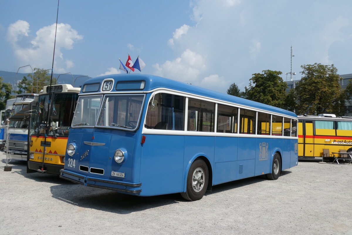(278'965) - VBZ Z�rich (TMZ) - Nr. 324/ZH 66'324 - FBW/T�scher (ex Privat; ex VBZ Z�rich Nr. 324) am 16. August 2025 in Solothurn, Baseltor