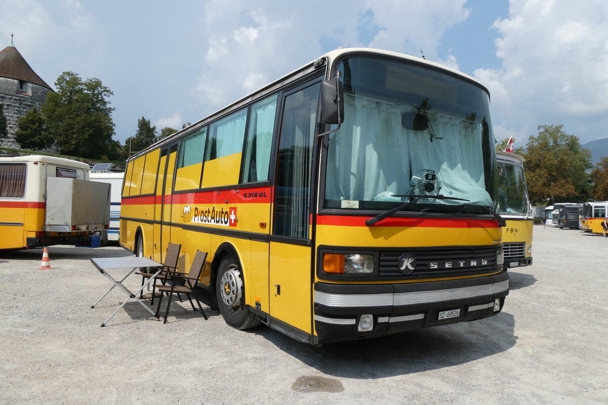 (278'997) - Schenk, Alpthal - SZ 69'526 - Setra (ex V�geli, Hettenschwil; ex Rosy Viaggi, Stabio; ex AutoPostale Ticino Nr. 516/PID 2979; ex P 25'069) am 16. August 2025 in Solothurn, Baseltor