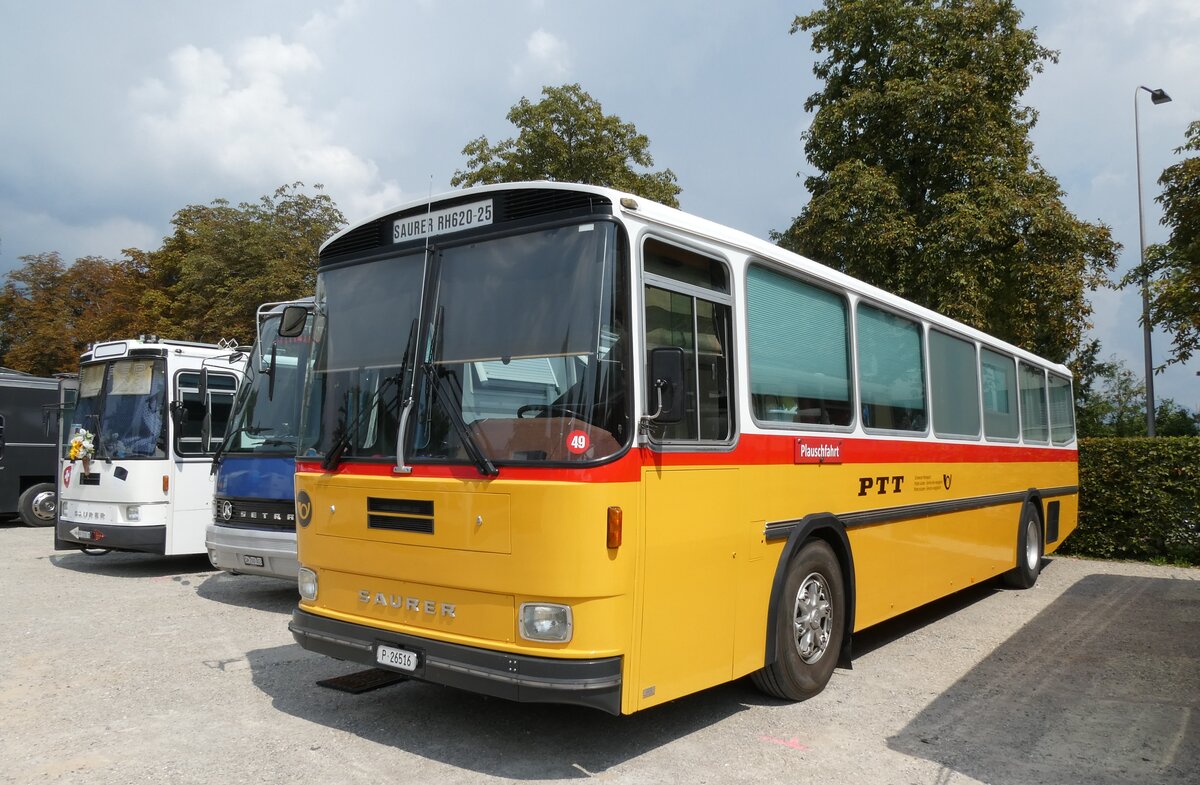 (279'025) - Gloor, Staufen -  P 26'516  - Saurer/Hess (ex ALMAT, Tagelswangen; ex P 26'516) am 16. August 2025 in Solothurn, Baseltor