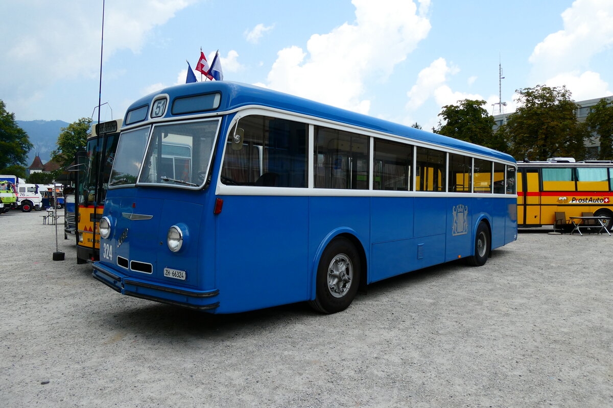 (279'077) - VBZ Z�rich (TMZ) - Nr. 324/ZH 66'324 - FBW/T�scher (ex Privat; ex VBZ Z�rich Nr. 324) am 16. August 2025 in Solothurn, Baseltor