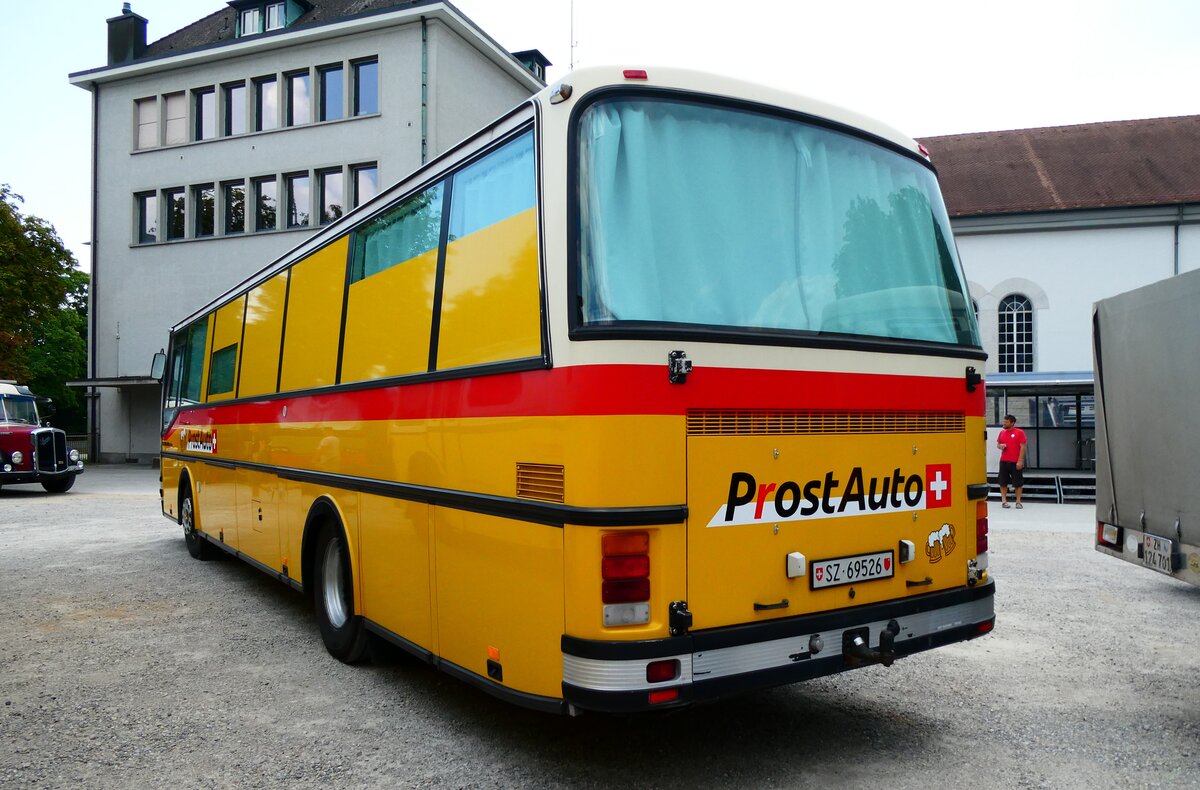 (279'098) - Schenk, Alpthal - SZ 69'526 - Setra (ex V�geli, Hettenschwil; ex Rosy Viaggi, Stabio; ex AutoPostale Ticino Nr. 516/PID 2979; ex P 25'069) am 16. August 2025 in Solothurn, Baseltor