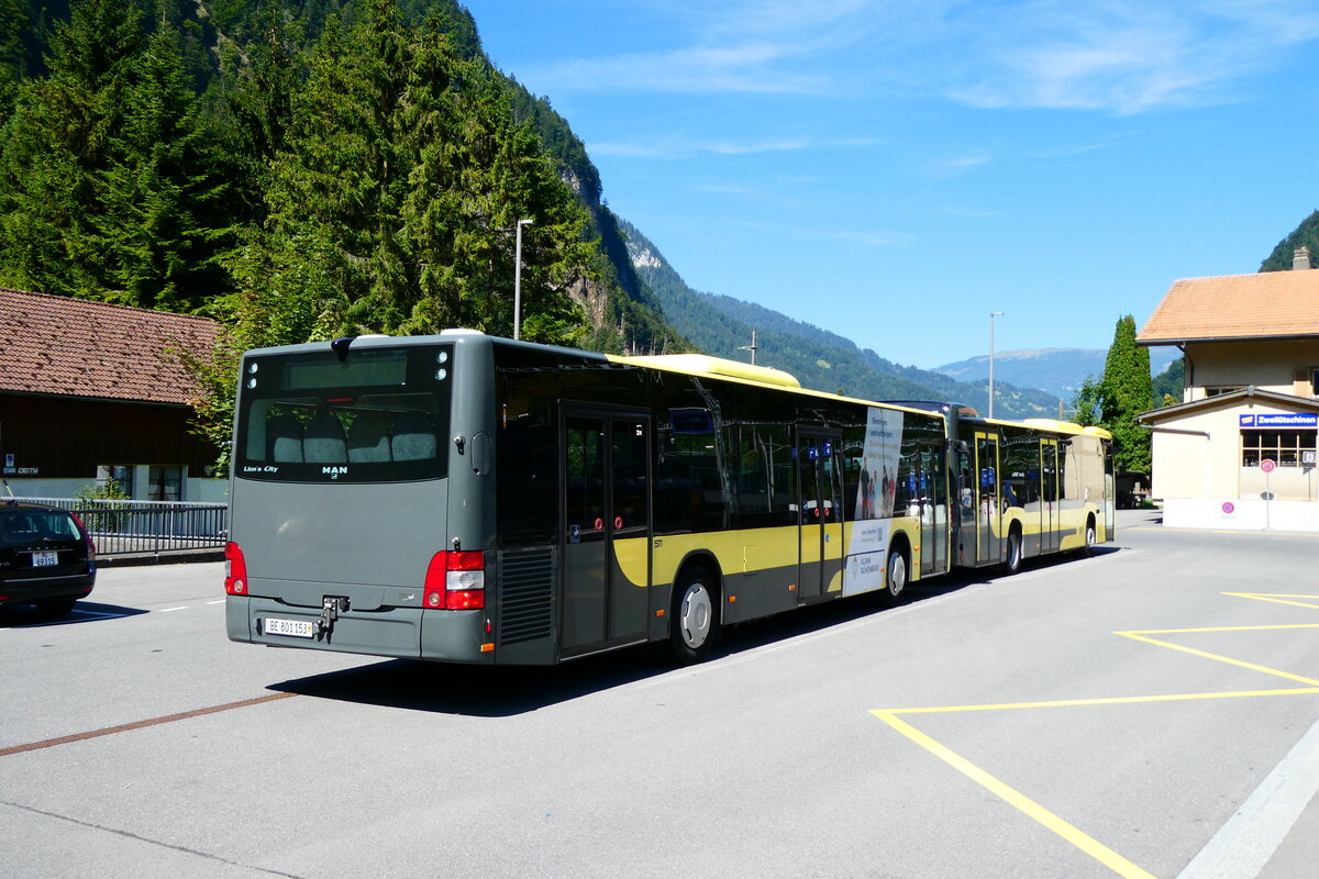 (279'342) - STI Thun - Nr. 153/BE 801'153 - MAN am 25. August 2025 beim Bahnhof Zweil�tschinen