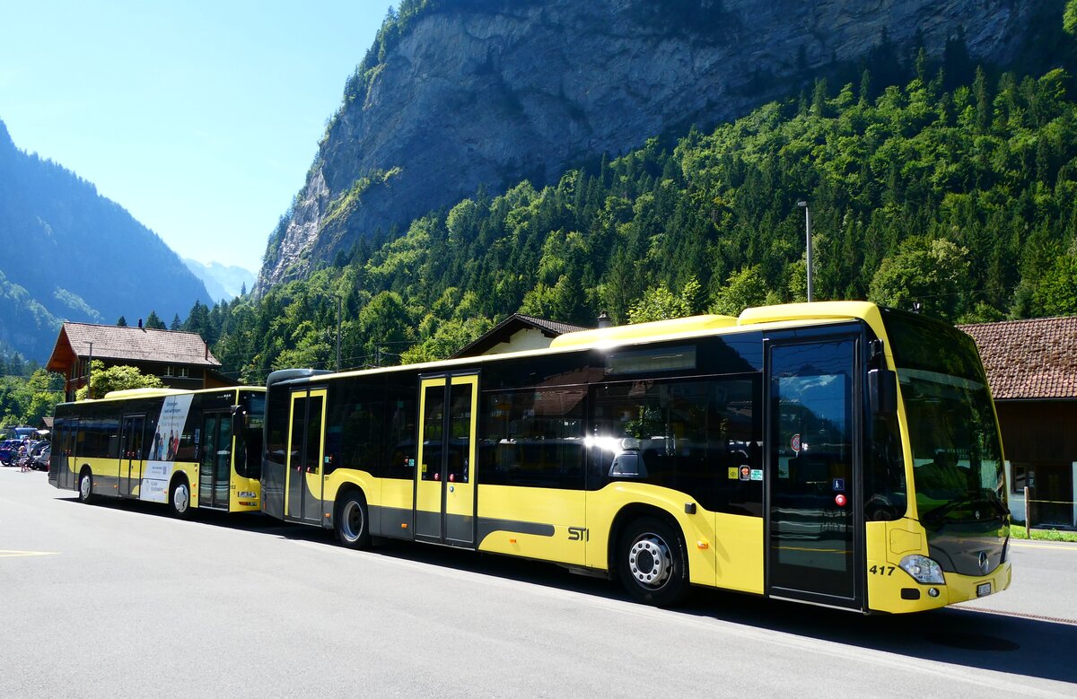 (279'343) - STI Thun - Nr. 417/BE 102'417 - Mercedes am 25. August 2025 beim Bahnhof Zweil�tschinen