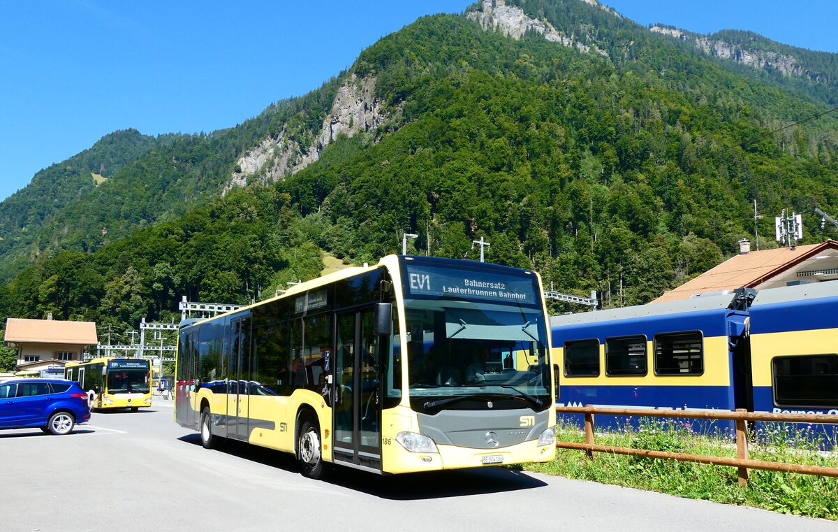 (279'360) - STI Thun - Nr. 186/BE 804'186 - Mercedes am 25. August 2025 beim Bahnhof Zweil�tschinen