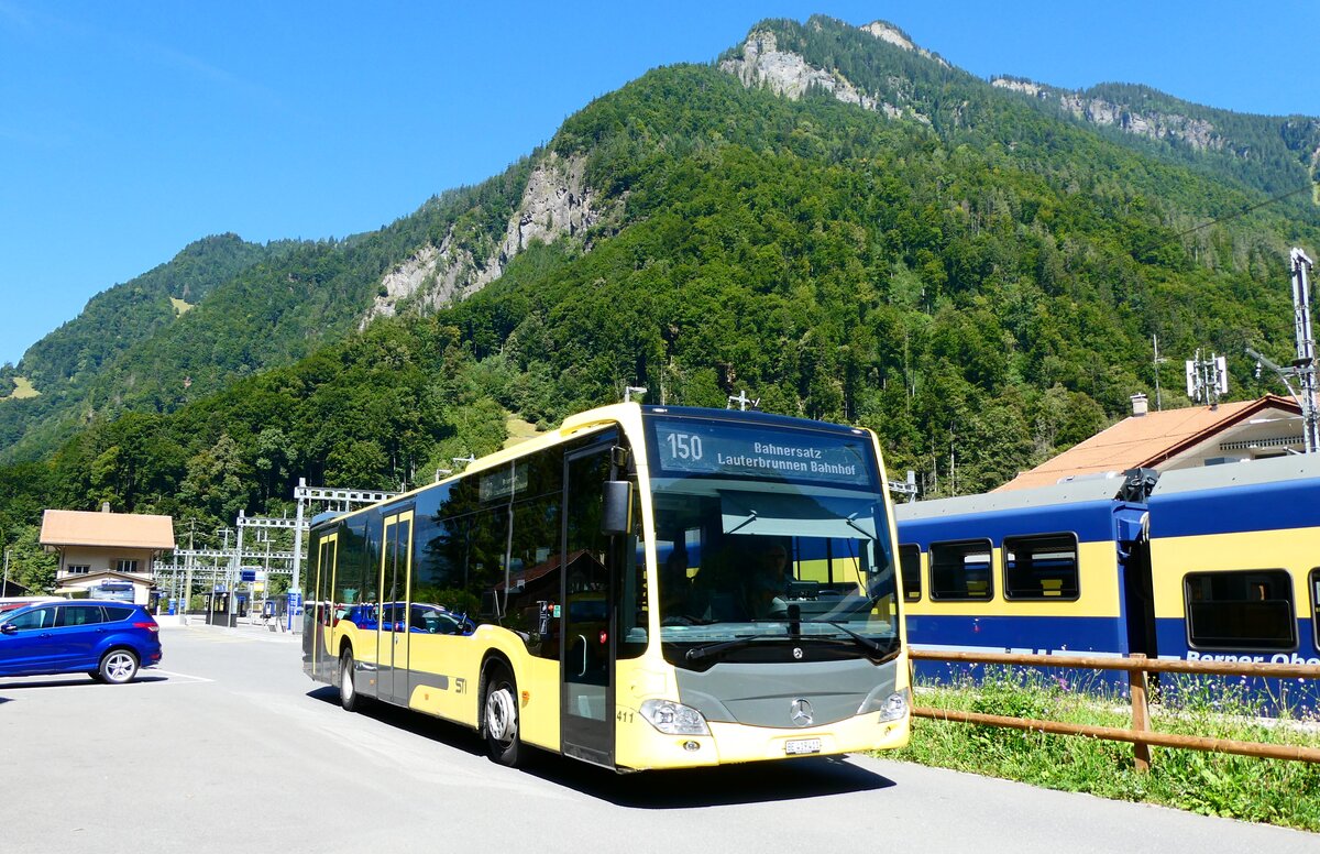 (279'363) - STI Thun - Nr. 417/BE 102'417 - Mercedes am 25. August 2025 beim Bahnhof Zweil�tschinen