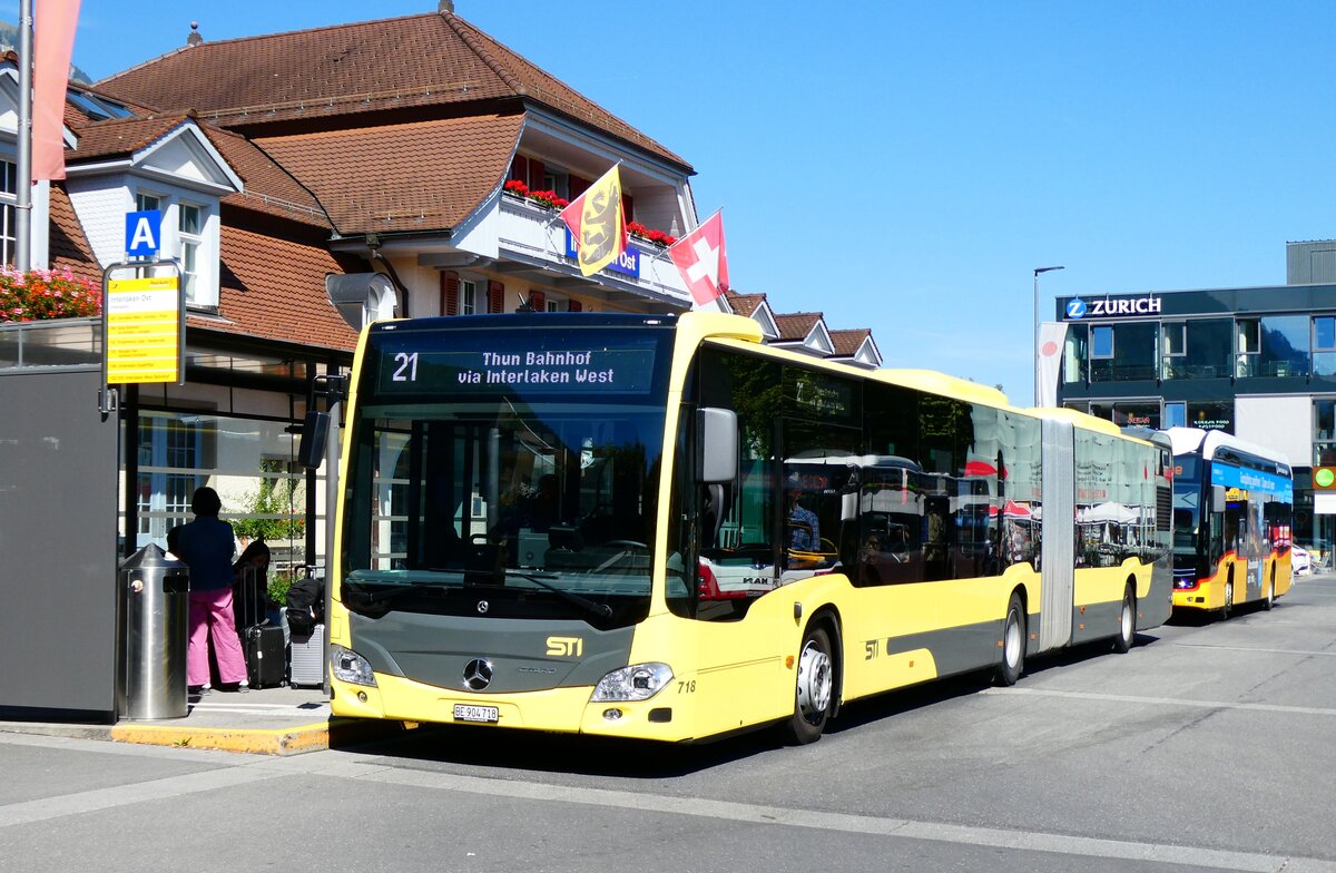 (279'376) - STI Thun - Nr. 718/BE 904'718 - Mercedes am 25. August 2025 beim Bahnhof Interlaken Ost