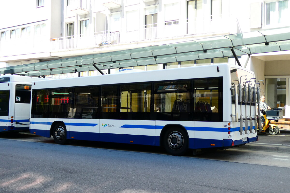 (279'421) - ZVB Zug - Nr. 510/ZG 84'510 - Lanz+Marti/Hess Personenanh�nger am 26. August 2025 beim Bahnhof Zug