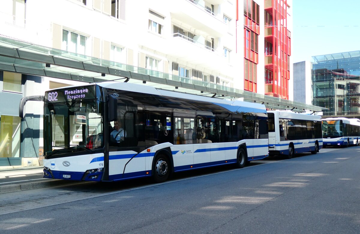 (279'432) - ZVB Zug - Nr. 175/ZG 88'175 - Solaris am 26. August 2025 beim Bahnhof Zug