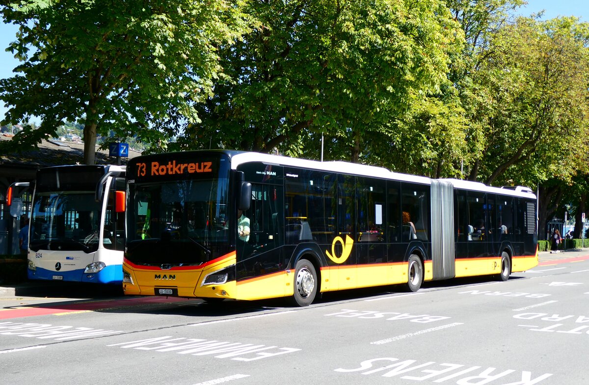 (279'447) - Bucheli, Kriens - Nr. 21/LU 15'030/PID 12'068 - MAN am 26. August 2025 beim Bahnhof Luzern