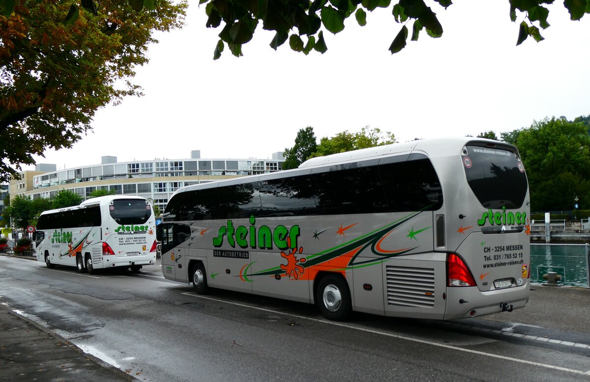 (279'504) - Steiner, Messen - SO 47'147 - Neoplan am 28. August 2025 bei der Schiffl�ndte Thun