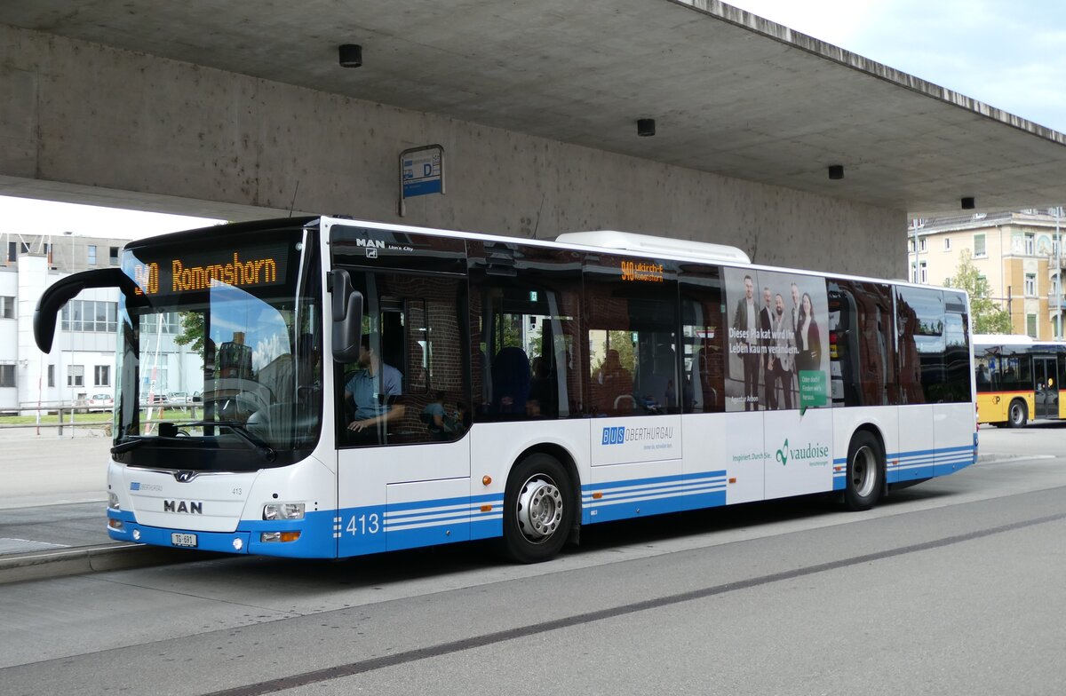(279'571) - BOTG Amriswil - Nr. 413/TG 691 - MAN am 29. August 2025 in Arbon, Bushof