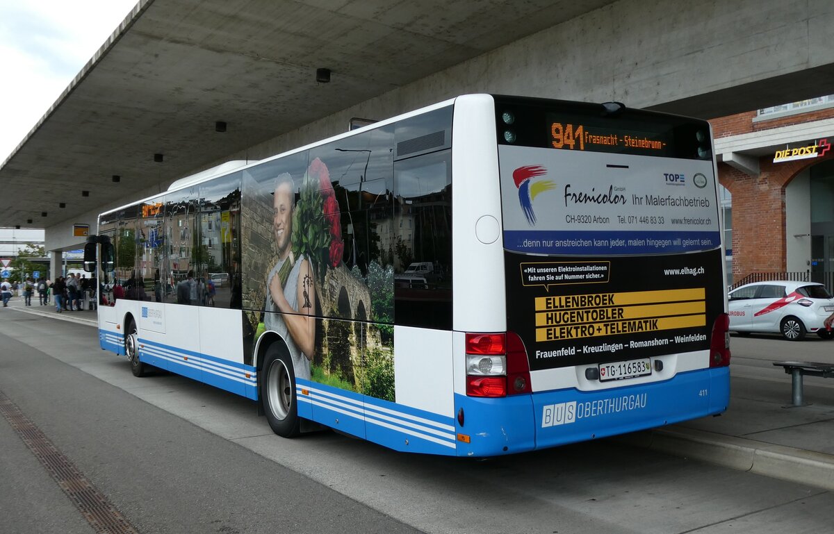 (279'573) - BOTG Amriswil - Nr. 411/TG 116'584 - MAN am 29. August 2025 in Arbon, Bushof