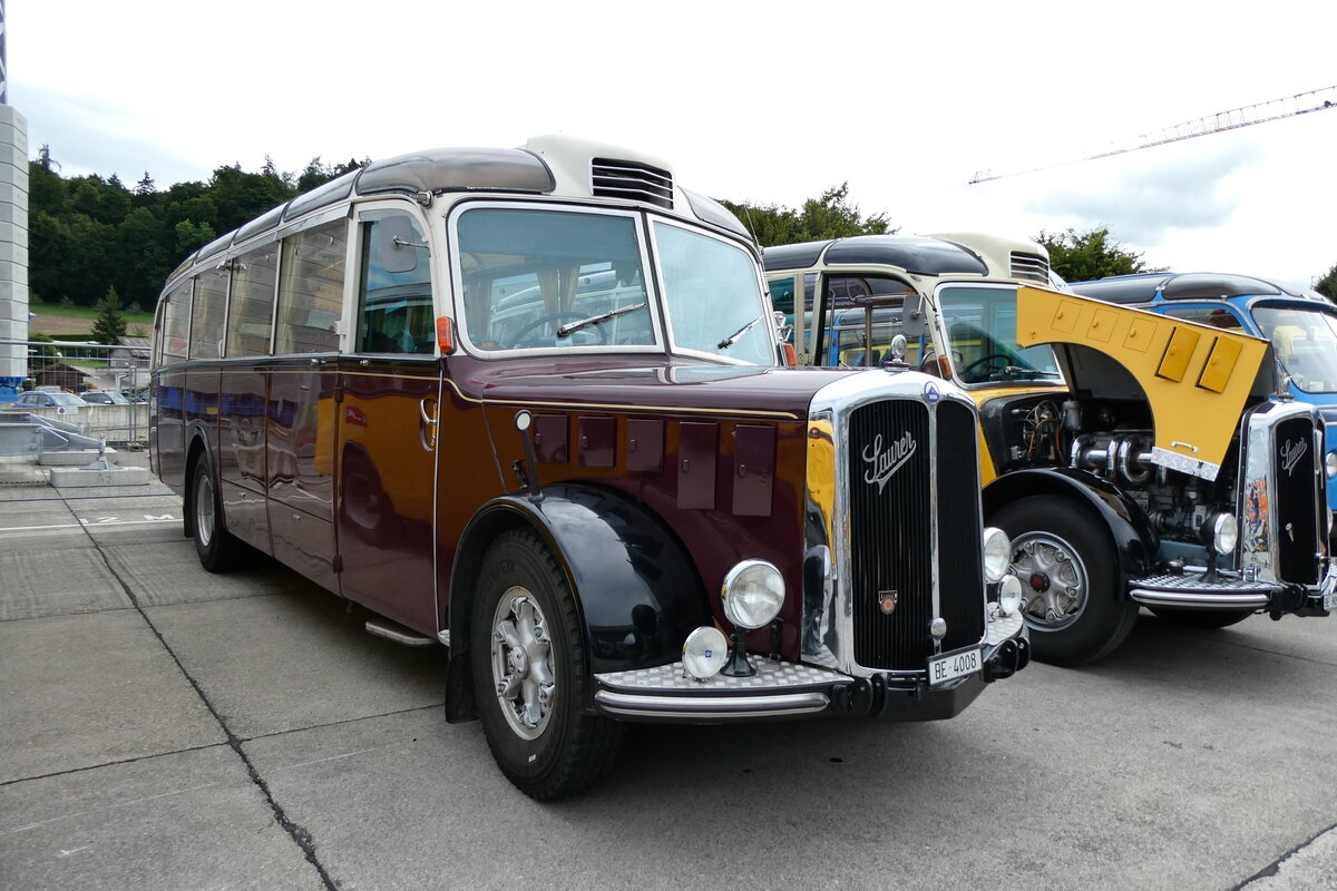 (279'626) - Roth, Niederwangen - BE 4008 - Saurer/Eggli (ex Paproth, D-Mainz; ex Hotel Orselina; Locarno; ex Riederer, St. Margarethenberg; ex Luk, Gr�sch; ex P 23'138; ex P 2205) am 30. August 2025 in Oberkirch, CMPUS Sursee 