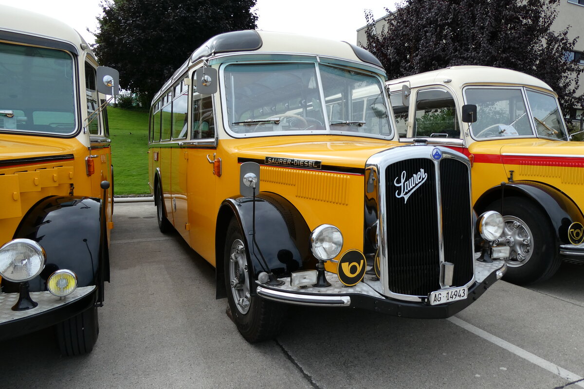 (279'648) - Buchser, Buchs - AG 14'943 - Saurer/Krapf (ex Dubach, Walde; ex Bearth, Brigels Nr. 1; ex P 22'060; ex Tscharner, Thusis) am 30. August 2025 in Oberkirch, CAMPUS Sursee