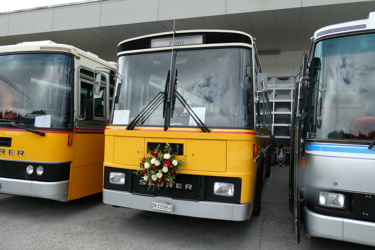 (279'673) - Schmid, Buchs - ZH 33'165 U - Saurer/T�scher (ex Sol�r+Fontana, Ilanz Nr. 2; ex Sol�r+Fontana, Ilanz Nr. 8) am 30. August 2025 in Oberkirch, CAMPUS Sursee
