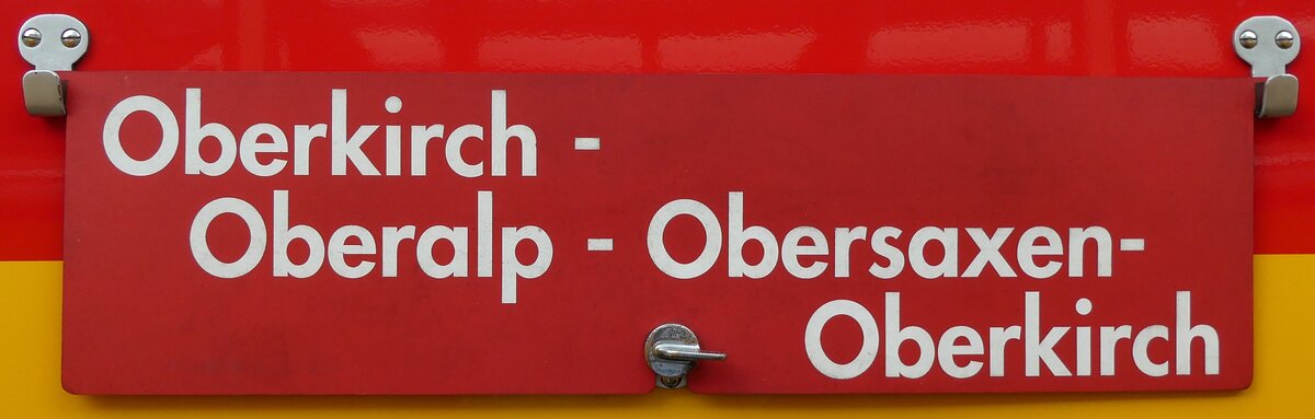 (279'755) - Routentafel - Oberkirch - Oberalp - Obersaxen - Oberkirch - am 30. August 2025 in Oberkirch, CAMPUS Sursee
