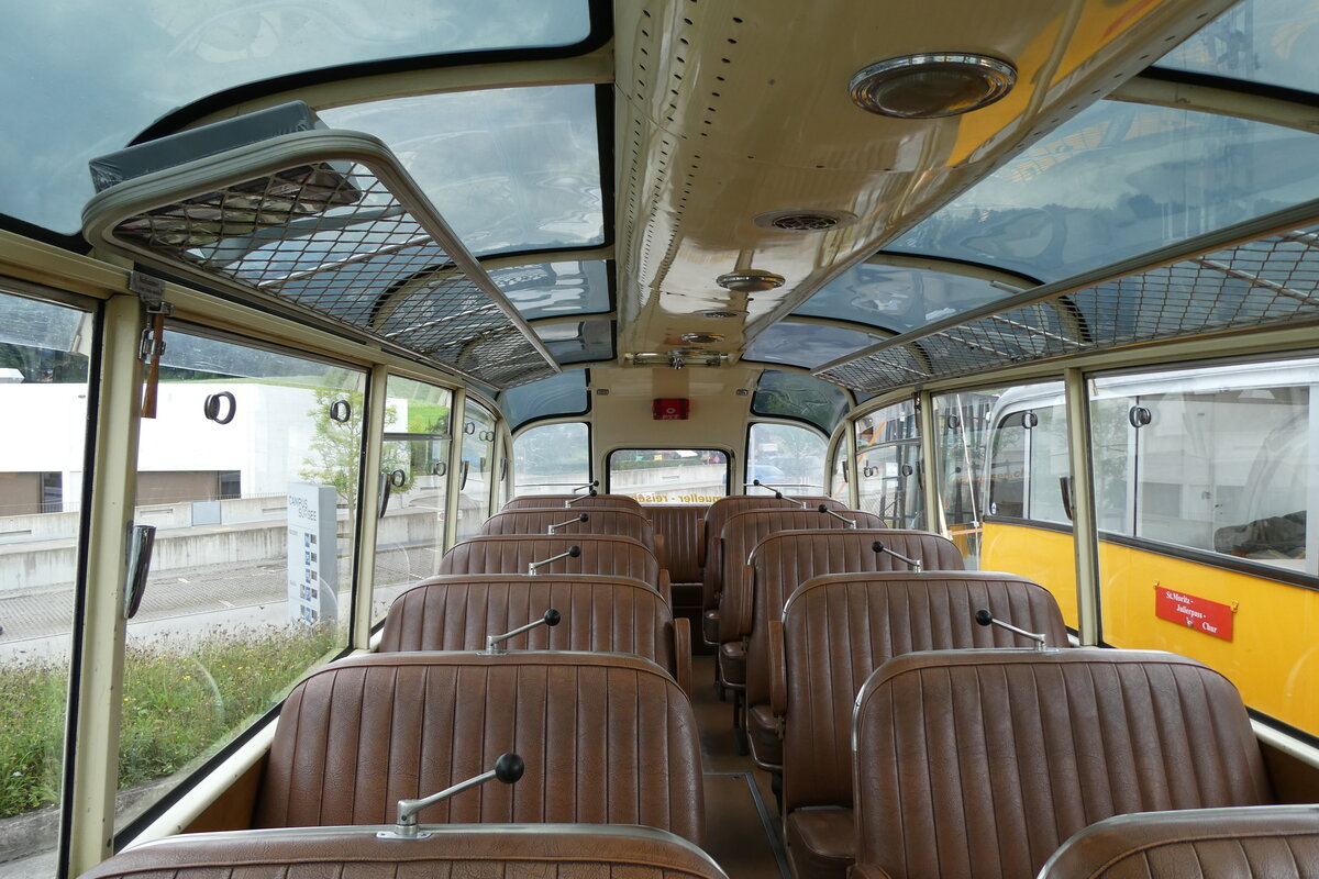 (279'764) - M�ller, Uttigen - BE 14'452 - Saurer/Eggli (ex Tschannen, Arth; ex OPC Ennetb�rgen Nr. 2; ex M+79'513; ex P 23'153; ex P 2240) am 30. August 2025 in Oberkirch, CAMPUS Sursee (Innenaufnahme)