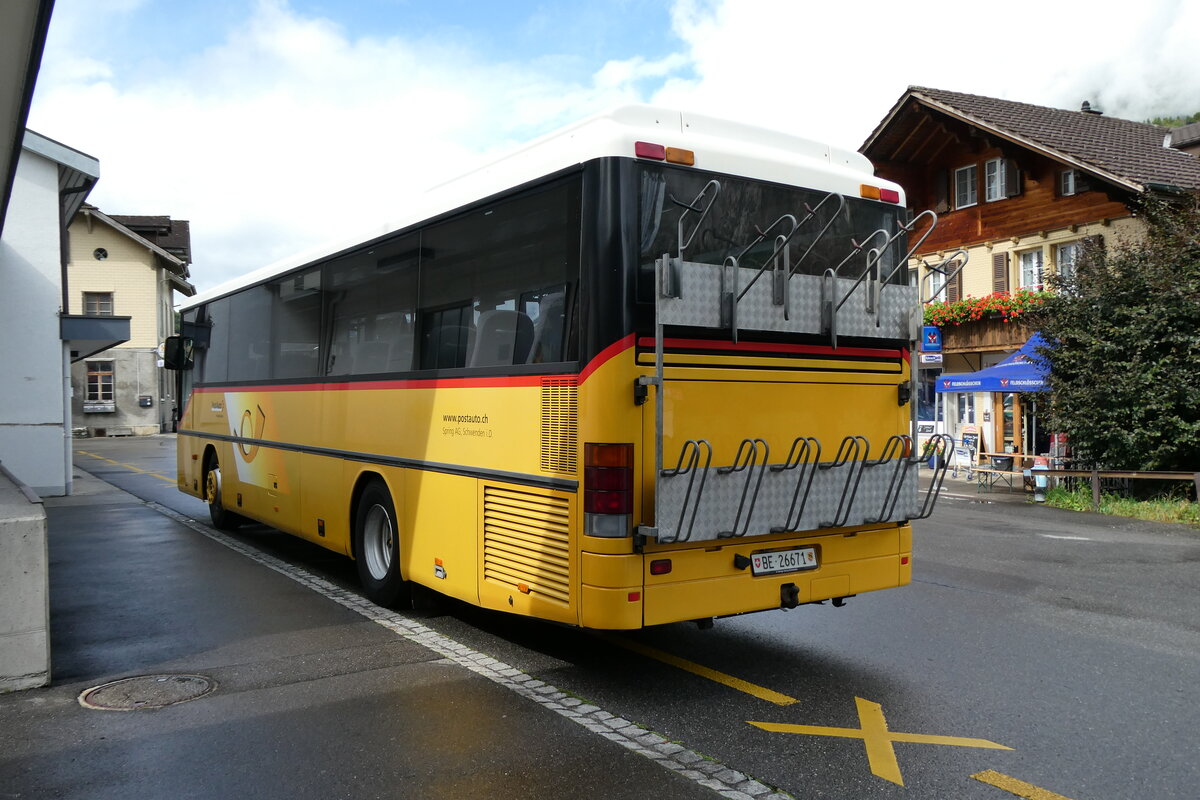 (279'891) - Spring, Schwenden - BE 26'671/PID 2592 - Setra am 5. September 2025 beim Bahnhof Oey-Diemtigen