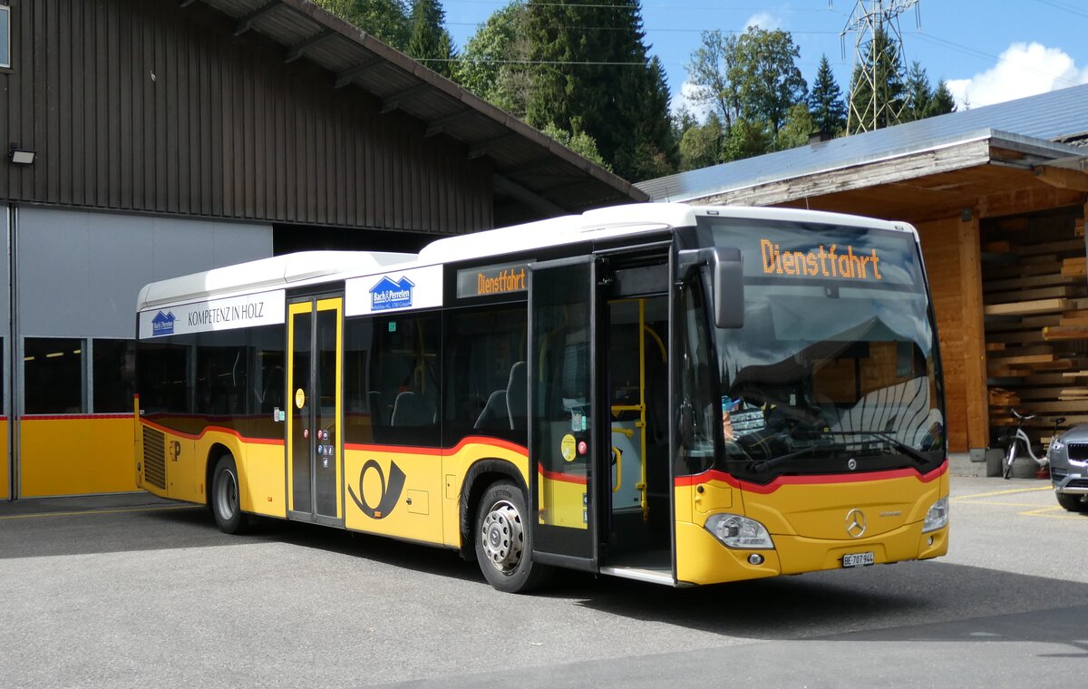 (279'916) - PostAuto Bern - BE 707'944/PID 12'071 - Mercedes (ex K�bli, Gstaad) am 5. September 2025 in Gstaad, Garage