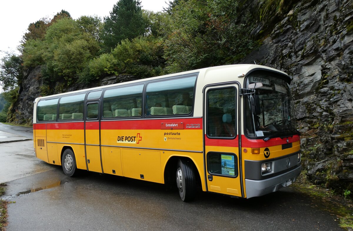 (280'125) - Buzzi, Bern - BE 910'789 - Mercedes (ex Mattli, Wassen/PID 2295) am 9. September 2025 in Zervreila, Stausee