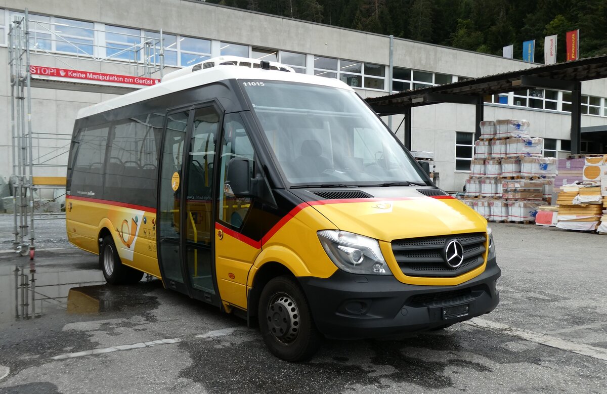 (280'207) - PostAuto Graub�nden - PID 11'015 - Mercedes (ex Nr. 42; ex Nr. 12) am 9. September 2025 in Schluein, Garage