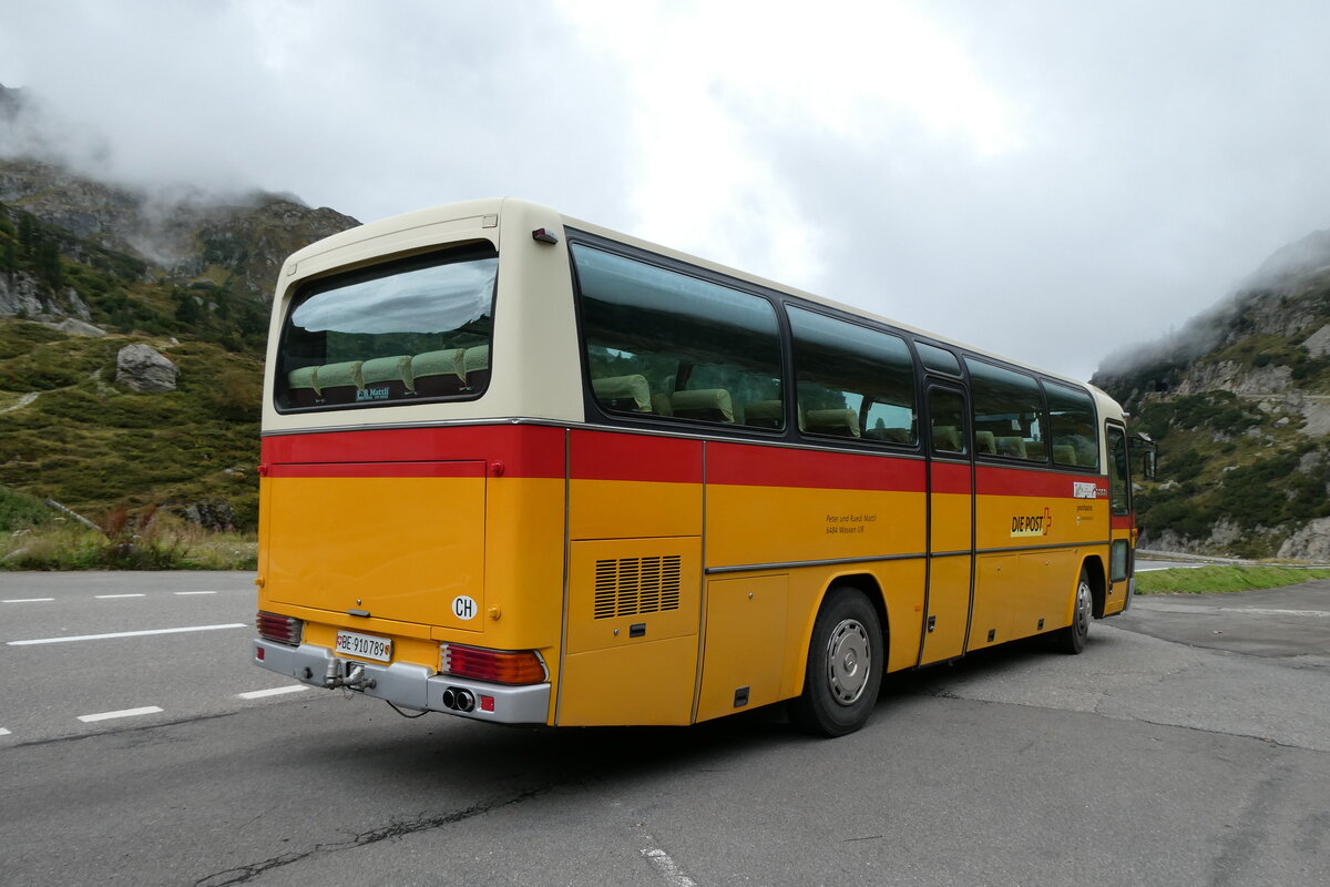 (280'288) - Buzzi, Bern - BE 910'789 - Mercedes (ex Mattli, Wassen/PID 2295) am 10. September 2025 in Susten, Steingletscher
